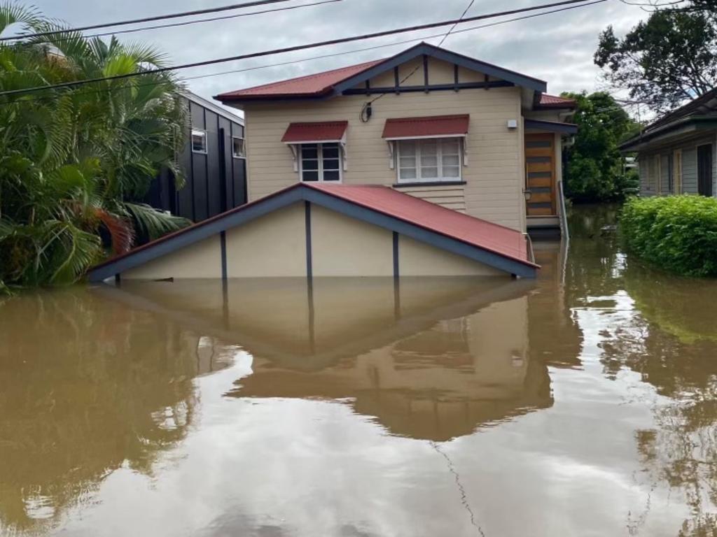 The Callers’ house underwater during last year’s floods