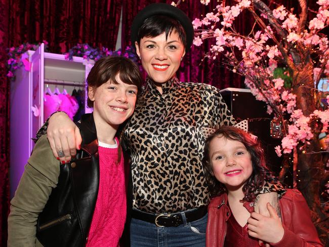 Em Rusciano with her daughters Marchella and Odette. Picture: Julie Kiriacoudis