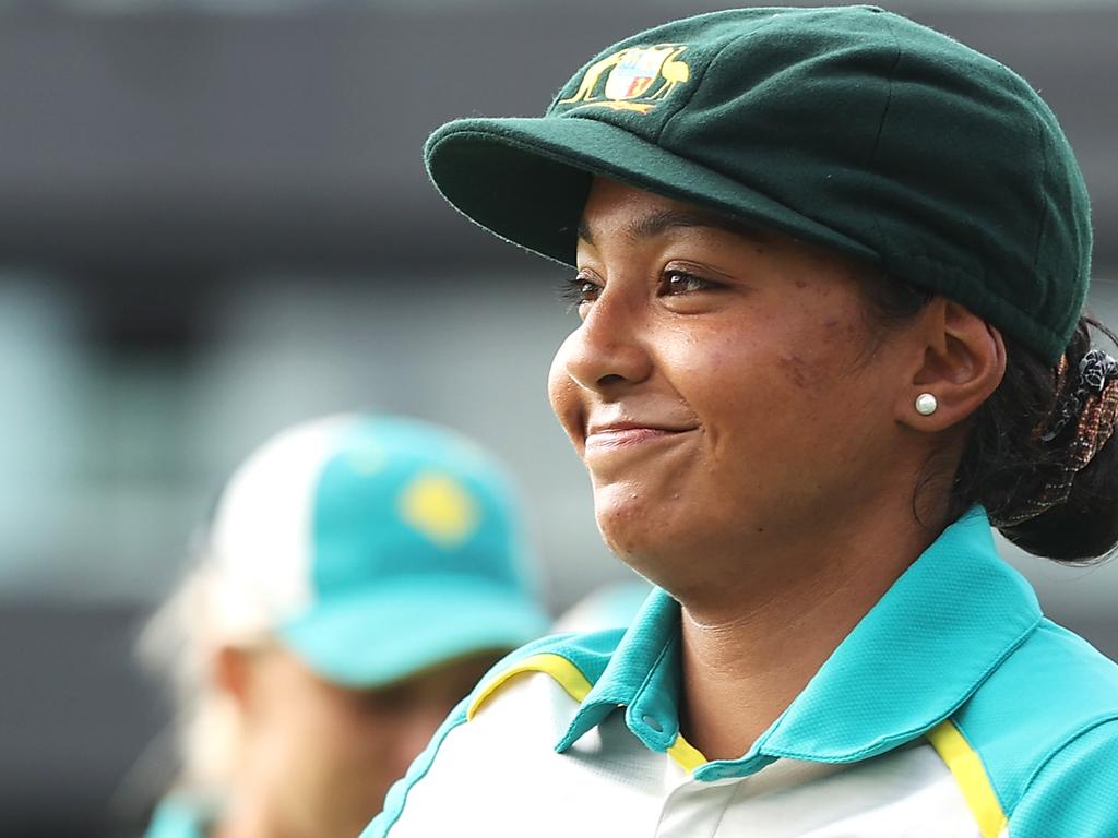 Alana King after receiving her baggy green in January, 2022. Picture: Mark Kolbe/Getty Images