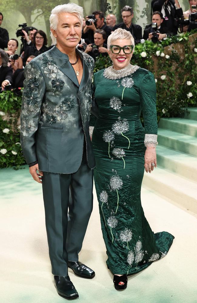 Baz Luhrmann and Catherine Martin attend The 2024 Met Gala in New York. Picture: Jamie McCarthy/Getty Images/AFP