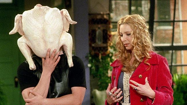 Perhaps Phoebe was giving Joey a refresher on just what Thanksgiving means. Picture: Supplied
