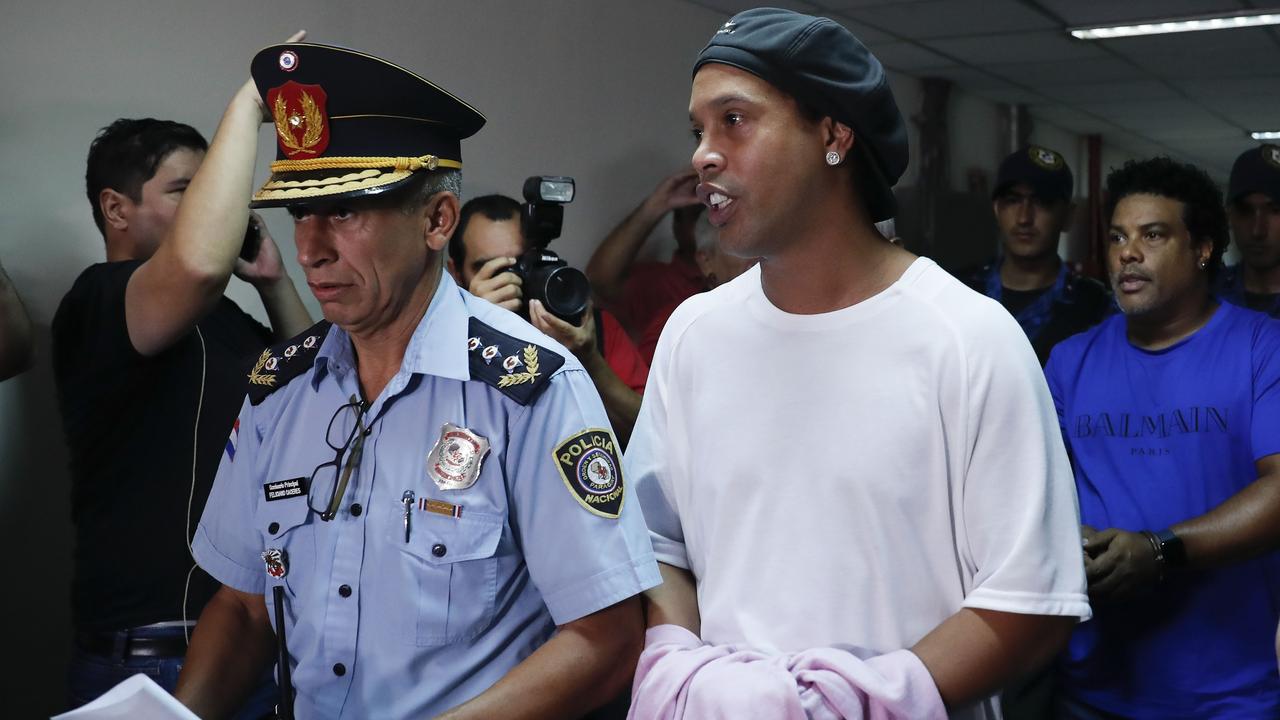 Ronaldinho is currently being held in a Paraguayan prison.