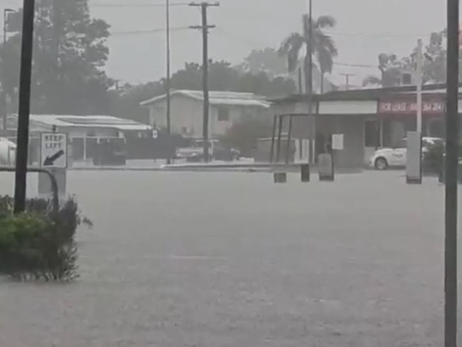 Flooding in North Queensland brings the prospect of crocodiles entering suburban areas. Picture: 9News