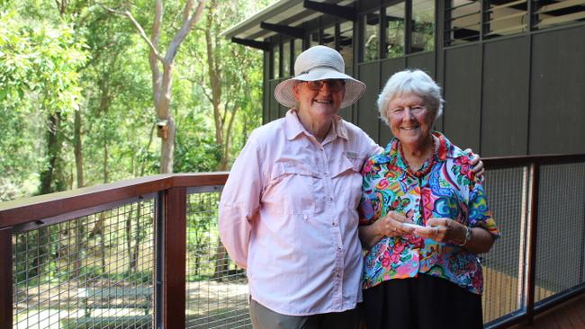 IndigiScapes volunteer Maureen Tottenham, of Mt Cotton, with former volunteer Narelle Renn, of Victoria Point. PICTURE: Kara Sonter