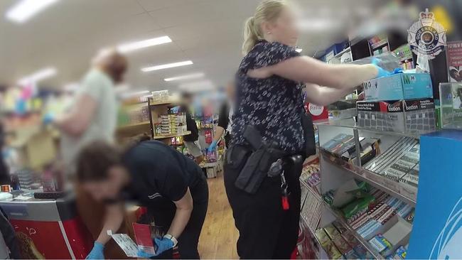 A still from a video released by Queensland Police from Operation Romeo Serge targeting the sale of illegal tobacco in Logan and Brisbane southside. Picture: Supplied