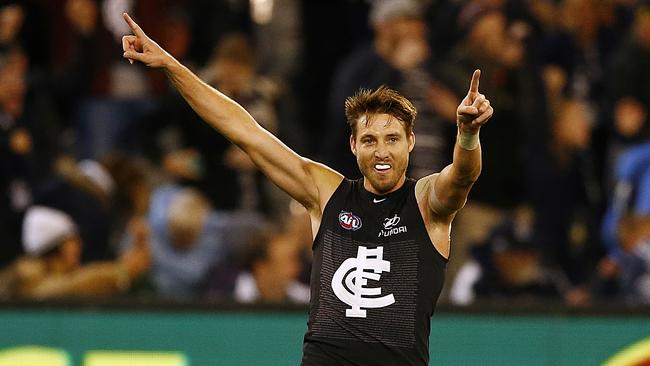 Dale Thomas played his best game for the Blues. Picture: Wayne Ludbey