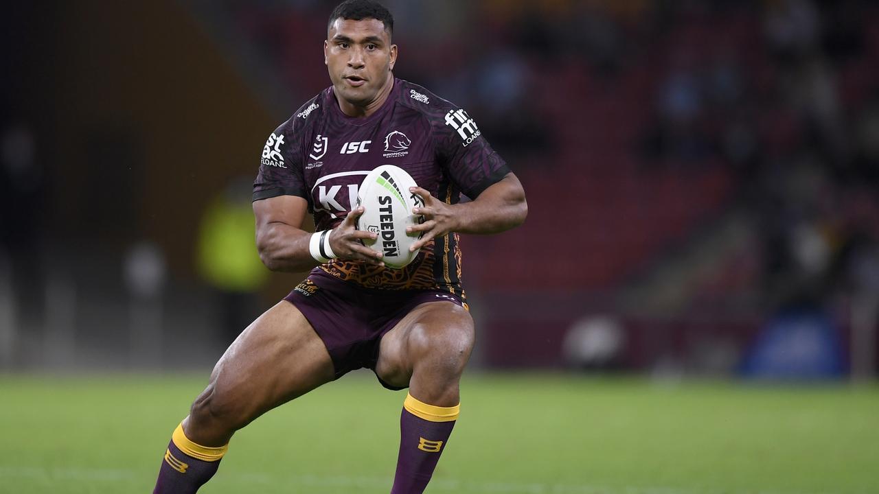 Tevita Pangai Jr in action against the Sharks.