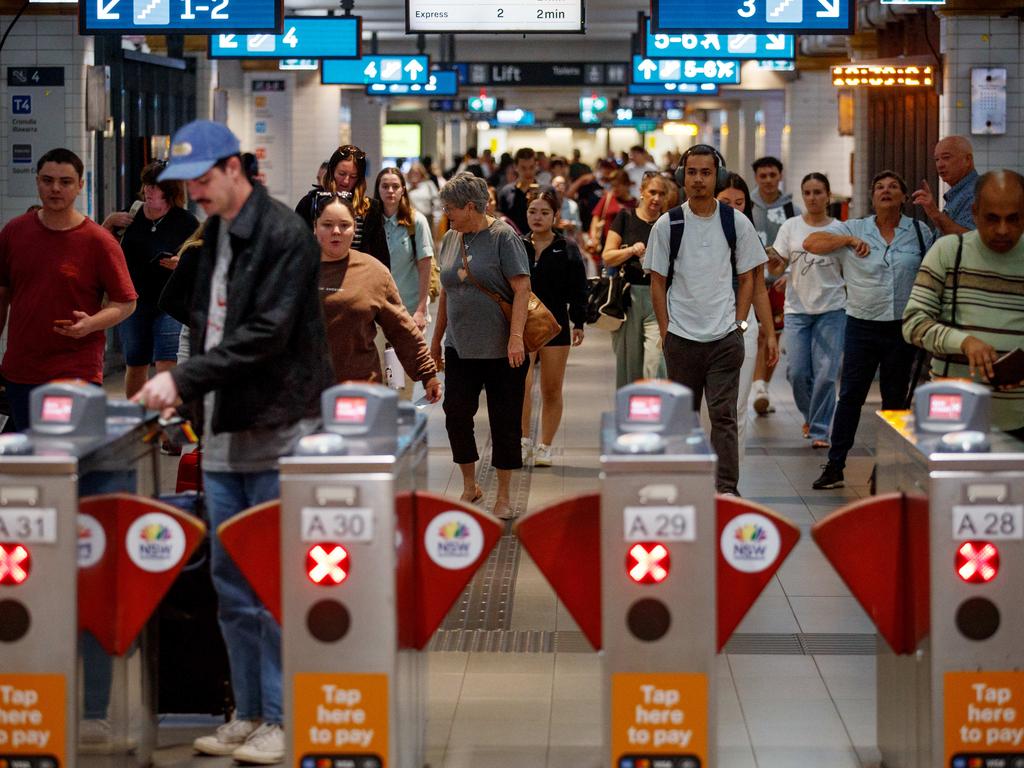 A dispute between the NSW government and Rail, Tram and Bus Union is before the Fair Work Commission on Wednesday. Picture: NewsWire / Nikki Short