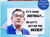 Viral quote by Dan Andrews was another image posted by hackers to the swimming club's page. Picture: Facebook.