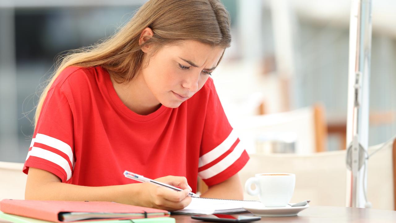 Australian teenagers are set homework every night. For senior students, this is often one to three hours each weeknight and several hours each weekend. Picture: iStock