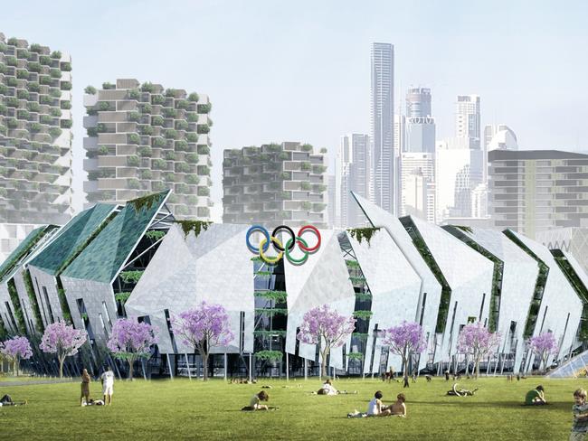 Supplied Ubris artist impression of the Olympic Stadium in Brisbane.
