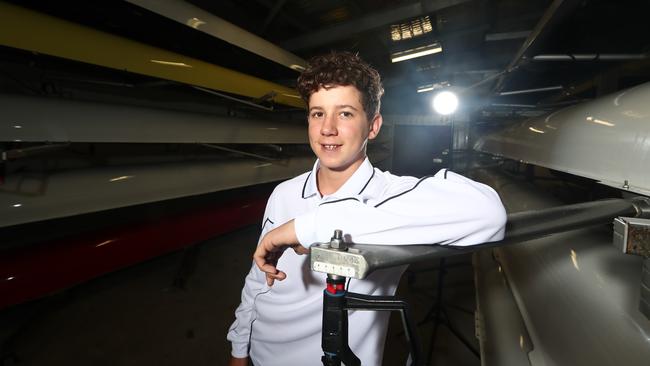 TSS Rowing First VIII Representative and coxswain Lockie Mactaggart. Photograph: Jason O'Brien