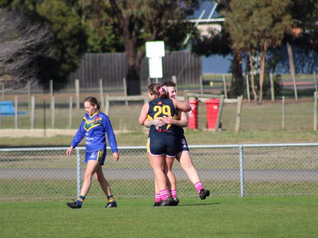 SFLW Community League - Action from Sorell v St Virgils during the annual Pink Sock-Carolyn Birch Memorial Match. Picture: Jake Garland