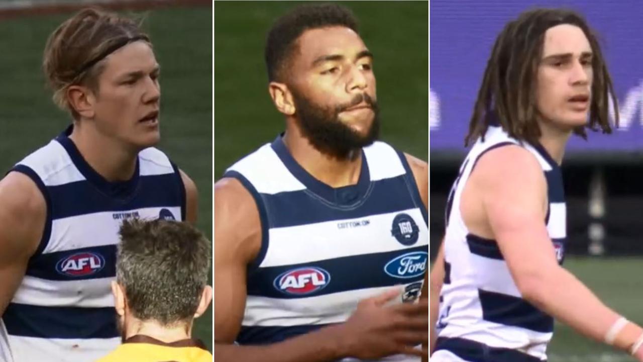 Geelong missed three straight goals against Hawthorn.