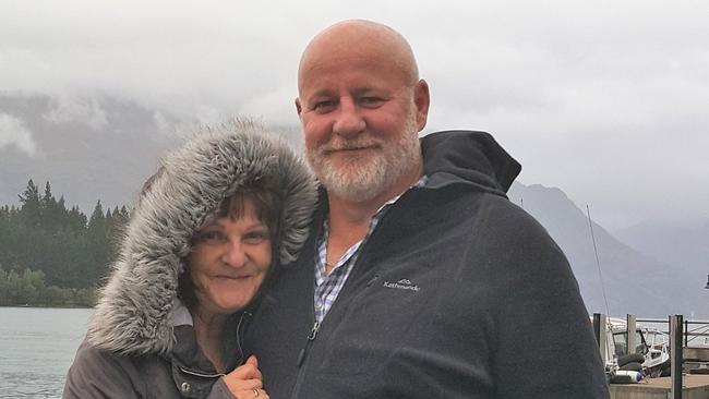 Christine Meiers, pictured with husband Greg Meiers who supported her in court today, has been jailed for stealing from her former employer, LJ Hooker. Picture: Facebook/Christine Meiers