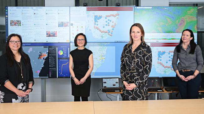 The women are using technology to help people move in more socially-distanced ways and provide businesses with information to keep travelling employees safe. Picture: Adam Yip