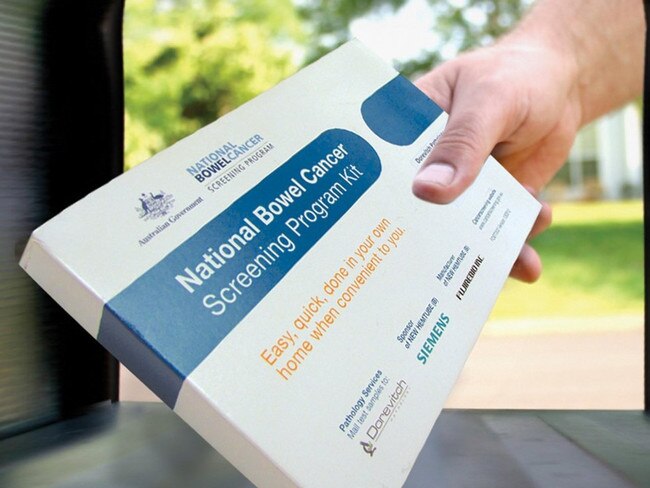 National Bowel Cancer Screening Program kit.