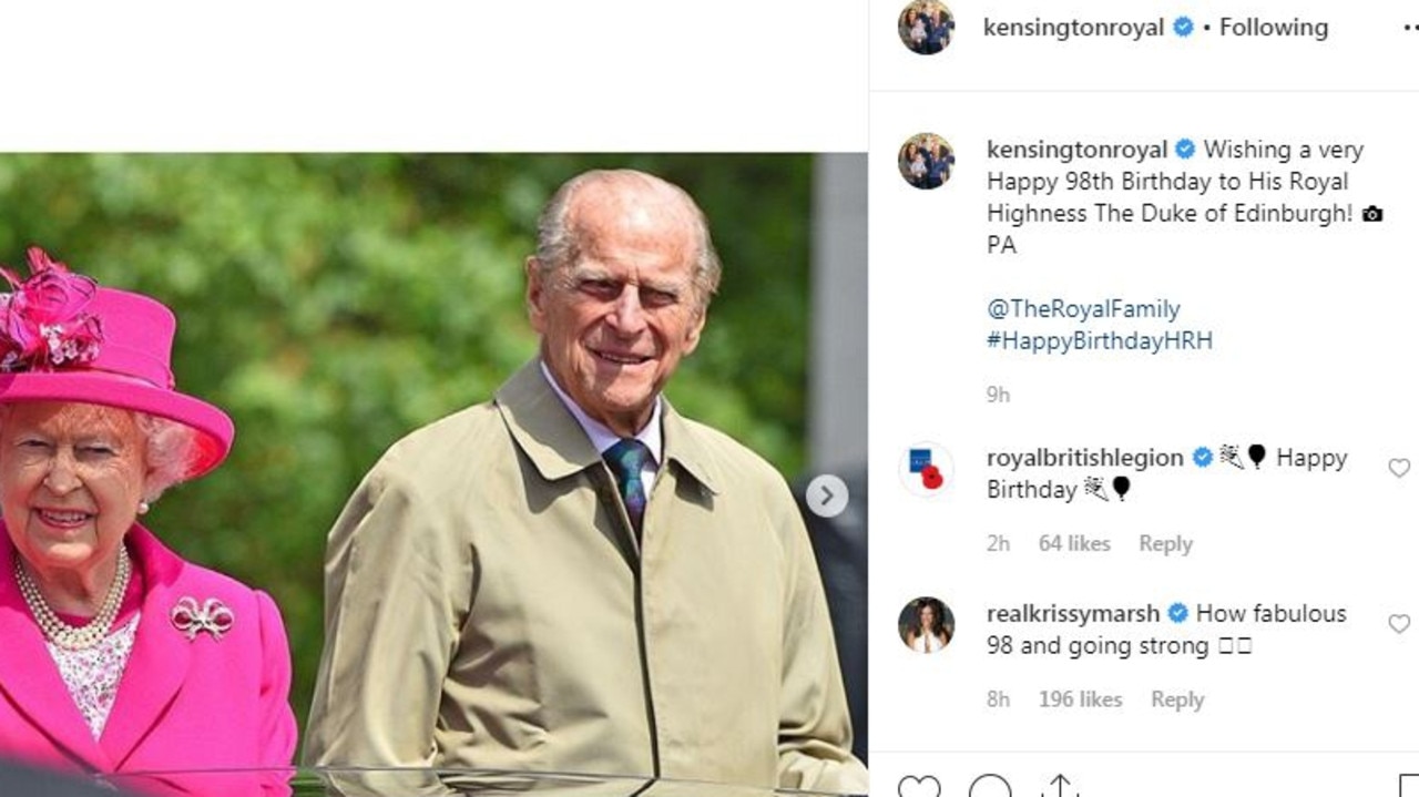 Happy birthday wishes from kensingtonroyal, representing Prince William and Kate, the Duchess of Cambridge. Picture: Instagram.