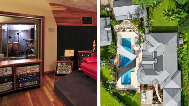 This home 10 minutes from Burleigh Beach has its own private recording studio used by musicians, podcasters and influencers.