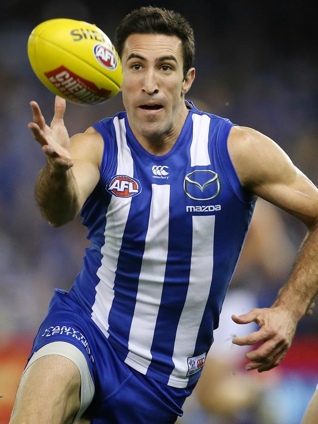 Michael Firrito was a leader of North Melbourne’s defence. Picture: Michael Klein