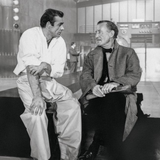 Author Ian Fleming visits the Dr No set to meet with Sean Connery. Picture: Courtesy Metro-Goldyn-Mayer Studios Inc. and Danjaq LLC