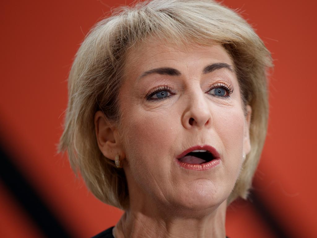 Michaelia Cash says money granted to a CFMEU-linked entity should be audited. Picture: NewsWire / Nikki Short