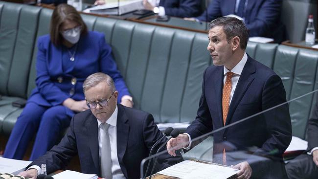 Jim Chalmers during Question Time In Parliament House this week. Picture: Gary Ramage