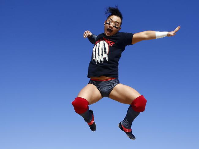 Kai Drake from Maroubra is a rising star in the Wrestling world. Picture: John Appleyard