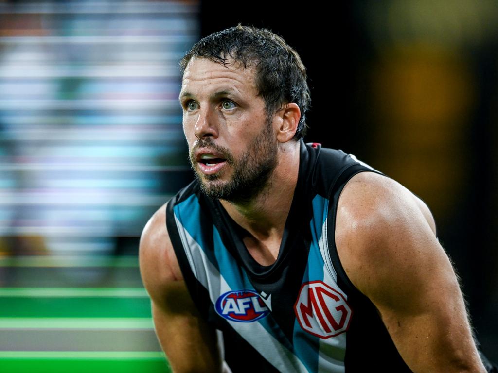 Travis Boak hasn’t slowed down as he’s passed the 250 game mark. Picture: Mark Brake/Getty Images)