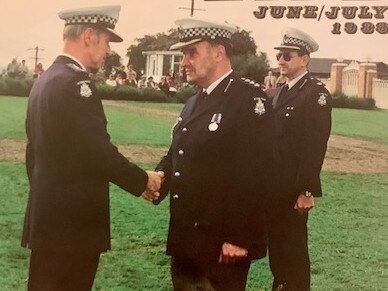 Leslie O’Hagan featured on the cover of Police Life in 1988. Picture: Supplied