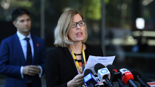 NSW Chief Health Officer Dr Kerry Chant speaks to the media on Tuesday. Picture: AAP