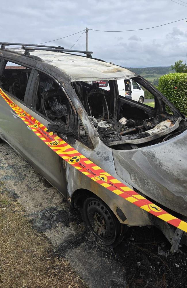 Fire has destroyed a house on Bellevue Ave in Lismore Heights on Sunday, leaving a family of seven with just the clothes on their backs. Picture: Luke Kane