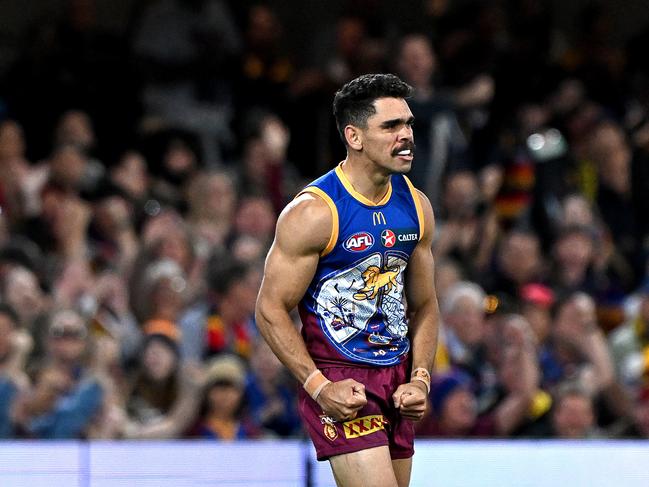 Charlie Cameron kicked two goals in the Lions’ win. Picture: Bradley Kanaris/Getty Images.