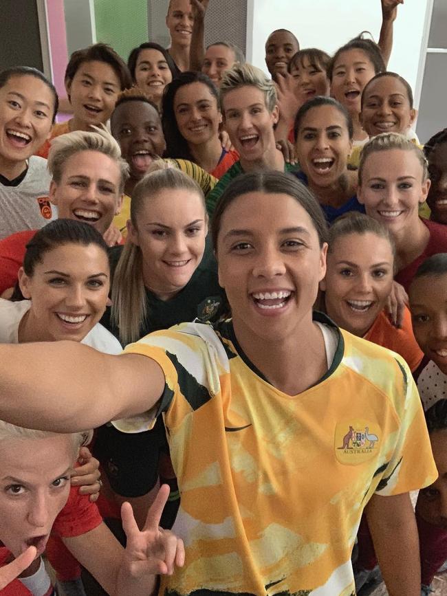 Sam Kerr and the women's Australian soccer team have begun a new partnership with Nike. Picture: Instagram @nike