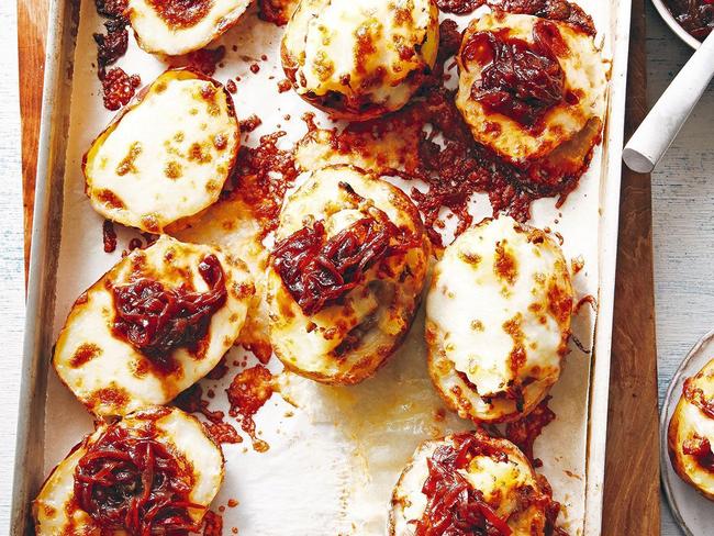 Mini cottage pies with red onion and chilli jam.