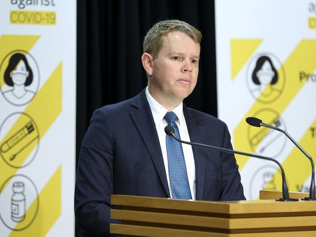 New Zealand’s Covid-19 Response Minister Chris Hipkins said the decision would be reviewed again in mid to late November. Picture: Hagen Hopkins – Pool/Getty Images