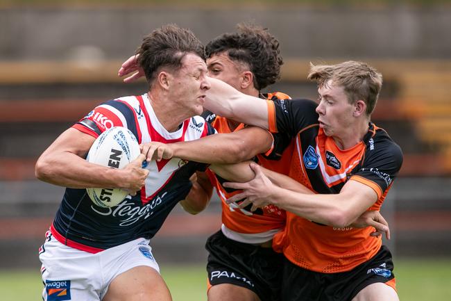 Tyreece Tait tries to break the defence Picture: Julian Andrews