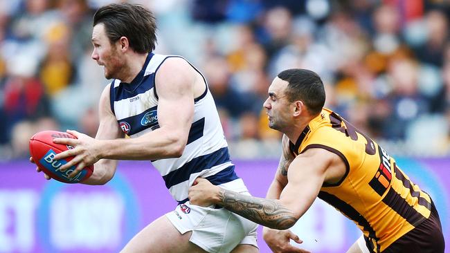 Patrick Dangerfield and Shaun Burgoyne were both dominant in the win. Picture: Michael Dodge/Getty Images)