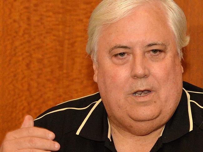 Clive Palmer speaks with the Media at the Ville in Townsville Clive Palmer and QLD Nickel Director Clive Mensink