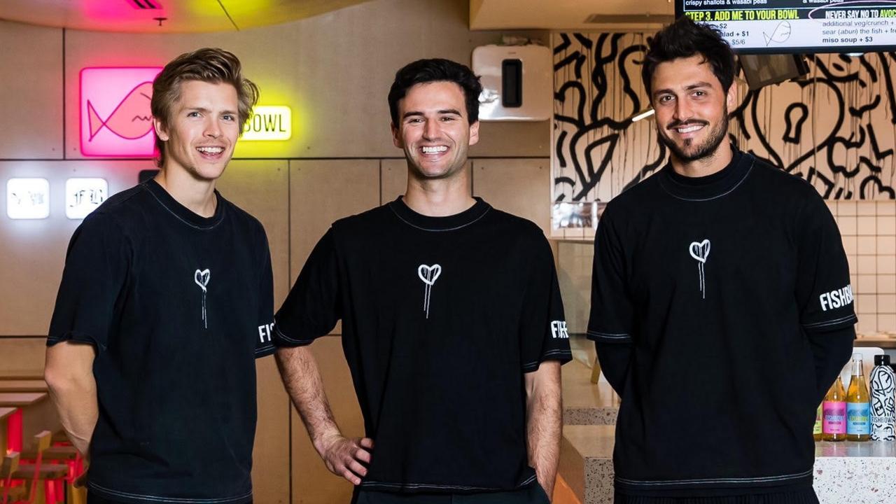 Fishbowl co founders Nic Pestalozzi, left, and Casper Ettelson, middle, and Nathan Dalah, right. Photo: supplied.