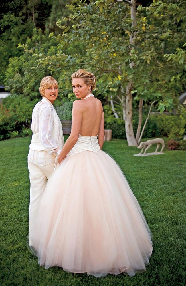 The couple at their 2008 wedding. Picture: Lara Porzak Photography/Getty