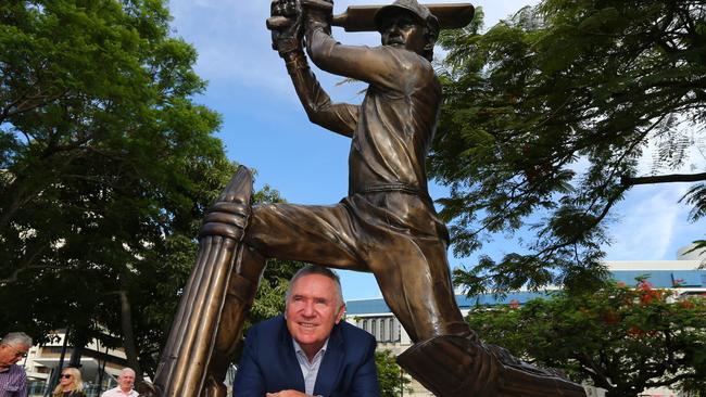 Queensland and Australian cricketing great Allan Border at the unveiling of a statue in his honour at The Gabba ahead of the First Ashes test for 2021. Woolloongabba Tuesday 7th December 2021 Picture David Clark