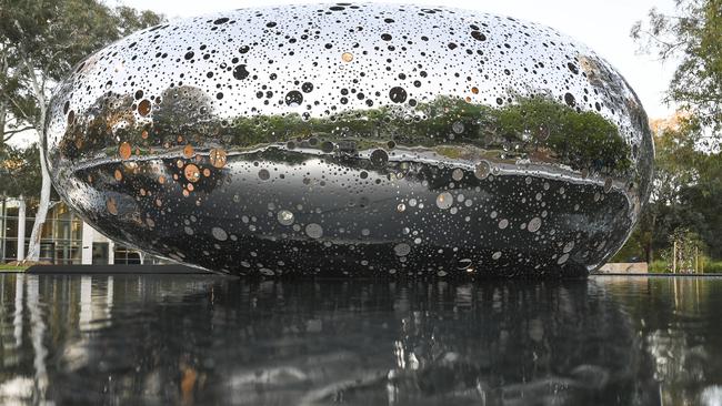 Lindy Lee’s Ouroboros immersive, public sculpture at the National Gallery of Australia in Canberra. Picture: Martin Ollman