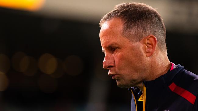 Adelaide Crows Senior Coach Don Pyke walks from the ground after the loss to the Bombers at Adelaide Oval on July 19. Picture: Daniel Kalisz/Getty Images