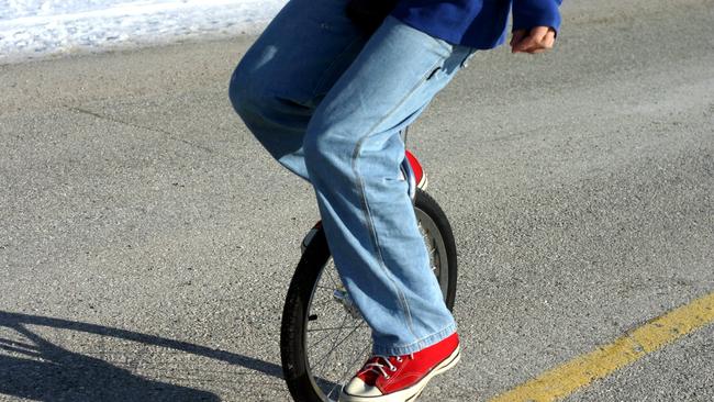 The allure of unicycling gripped Tim Douglas when he was 14, and never let go.