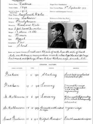 Ernest Austin's prison record.