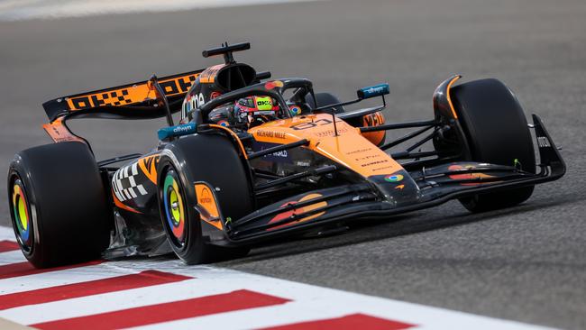 Oscar Piastri during day three of F1 Testing at Bahrain International Circuit on February 28, 2025. Picture: Mark Thompson/Getty Images