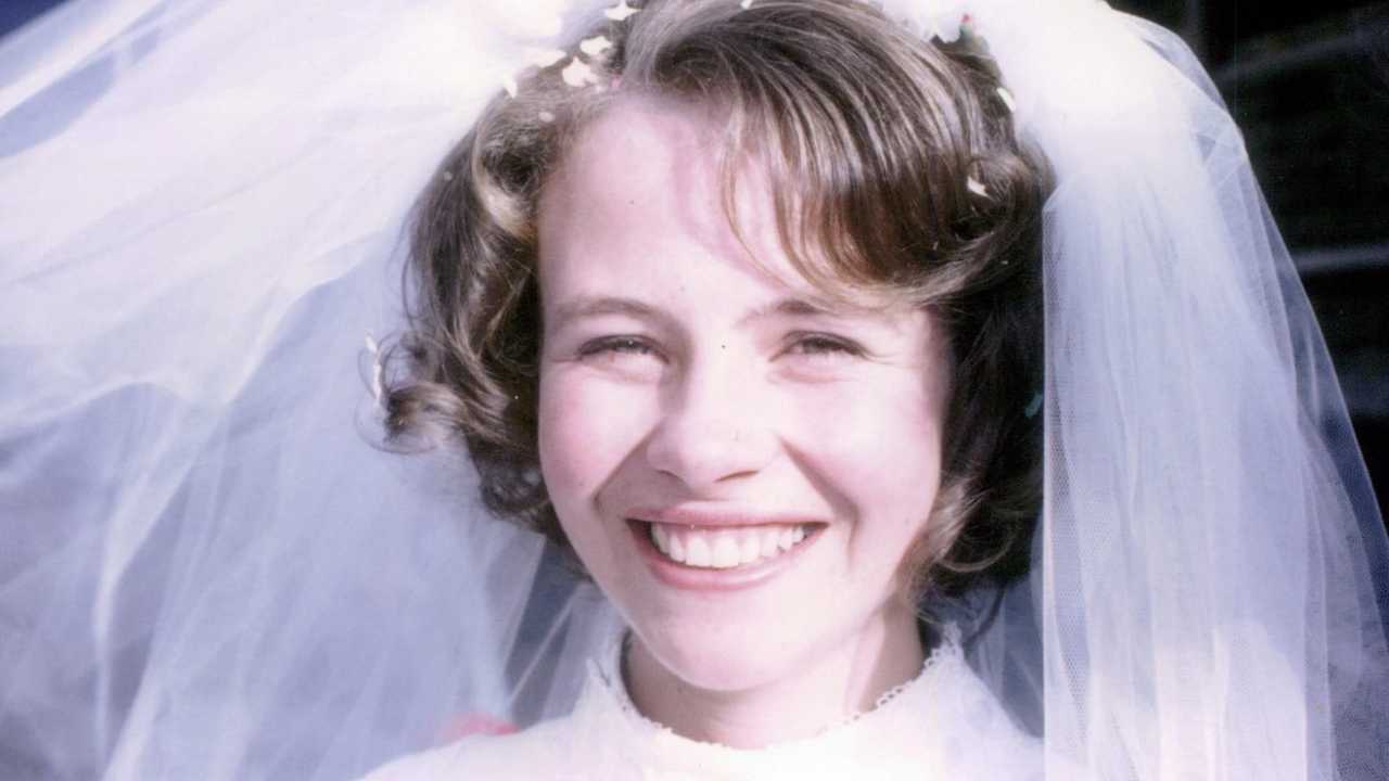 Louise Collom was a beautiful bride.