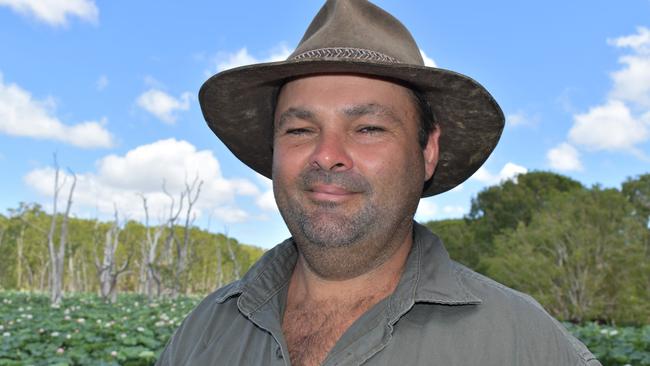 Bredls Wild Farm co-owner Daniel Bredl in front of the Bloomsbury property's wetlands Picture: Heidi Petith