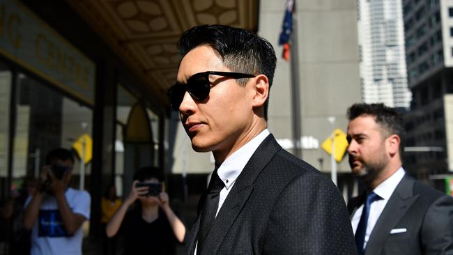 Yunxiang Gao arrives at the Downing Centre Court in Sydney. Picture: Joel Carrett